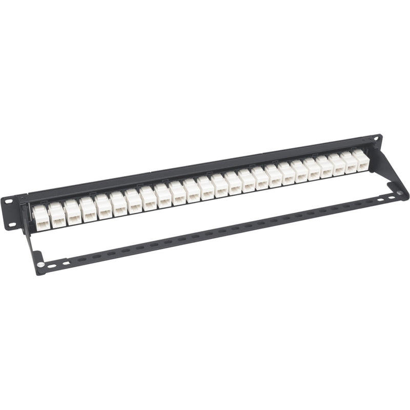 Side view of Tripp Lite Cat6a patch panel with detachable cable management bar