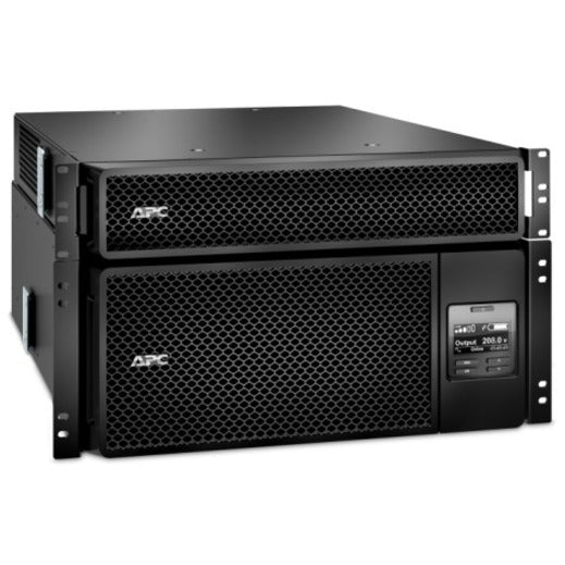 Angled view of APC Smart-UPS SRT showing rack mounting features and overall dimensions-alternate-image3