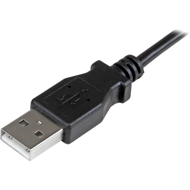 Detailed view of USB Type-A connector end of StarTech.com charging cable