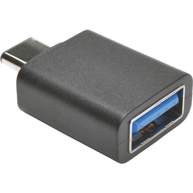 Angled view of Tripp Lite USB-C to USB-A adapter showing USB 3.0 Type-A port