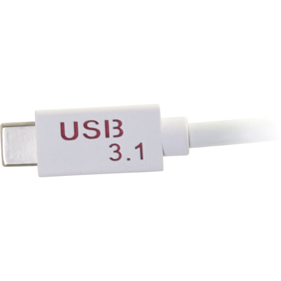 C2G 29472 USB-C to VGA Video Adapter - White, Connect Your USB-C Device to a VGA Display