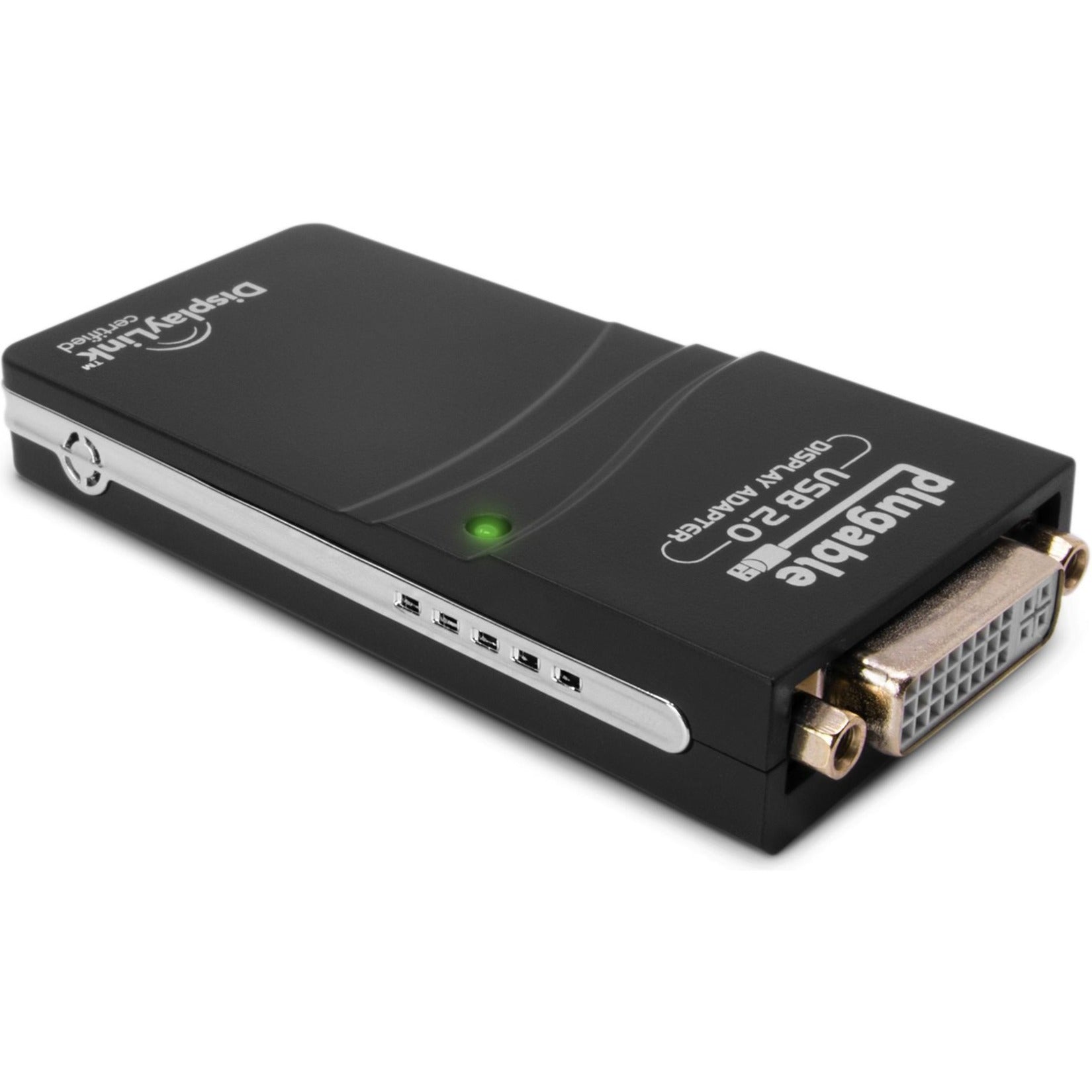 Plugable UGA-165 USB 2.0 إلى محول فيديو جرافيك DVI/VGA/HDMI للعديد من الشاشات، قابل للتوصيل والتشغيل