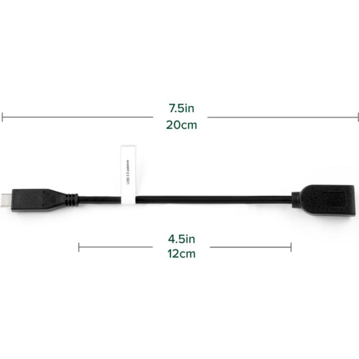 Technical diagram showing cable dimensions and measurements