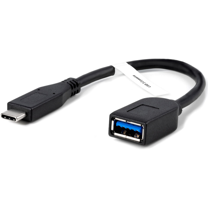 Plugable USB-C male to USB-A female adapter cable showing both connector ends against white background