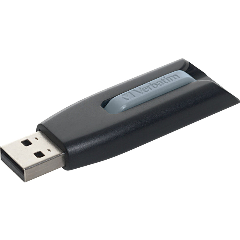 Side view of Verbatim USB drive with gray slider mechanism