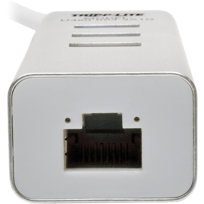 Close-up of Ethernet port on Tripp Lite USB-C hub