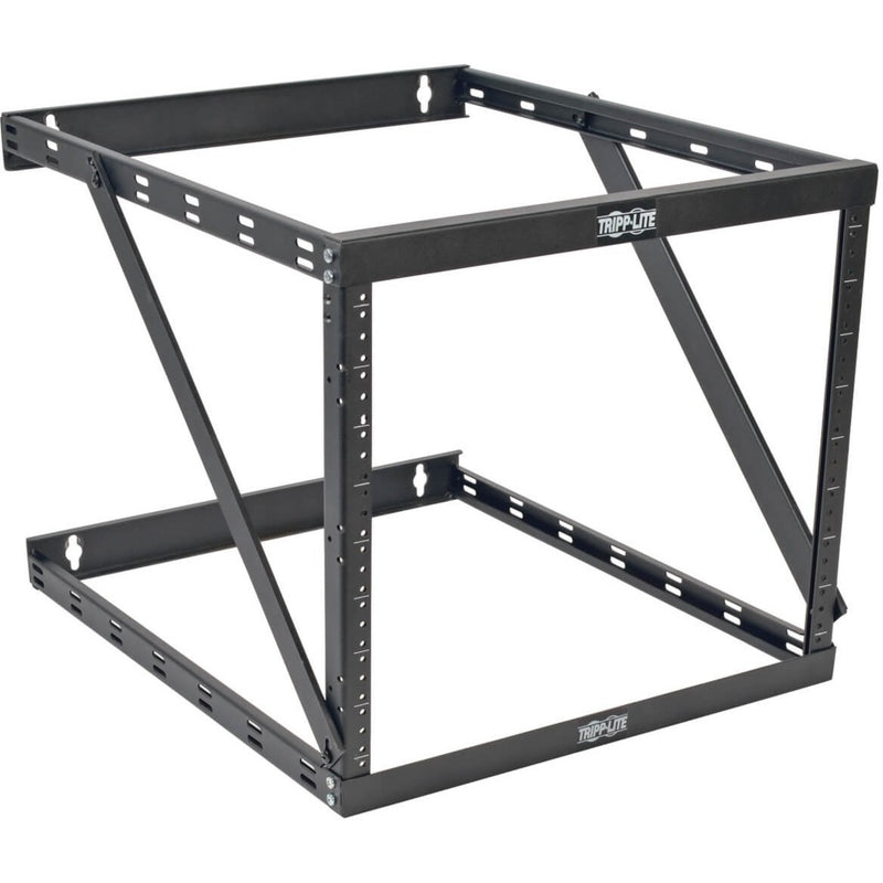 Side view of Tripp Lite SmartRack wall-mount frame showing expandable mounting options and structural support