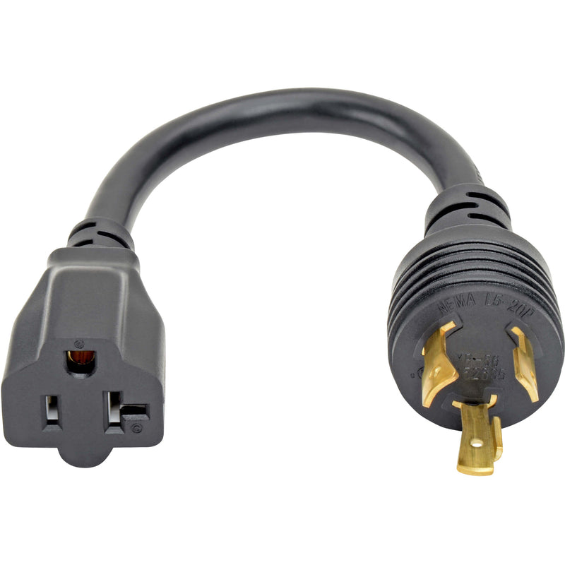 Side view of Tripp Lite P046-06N-T power adapter showing curved 6-inch cable design