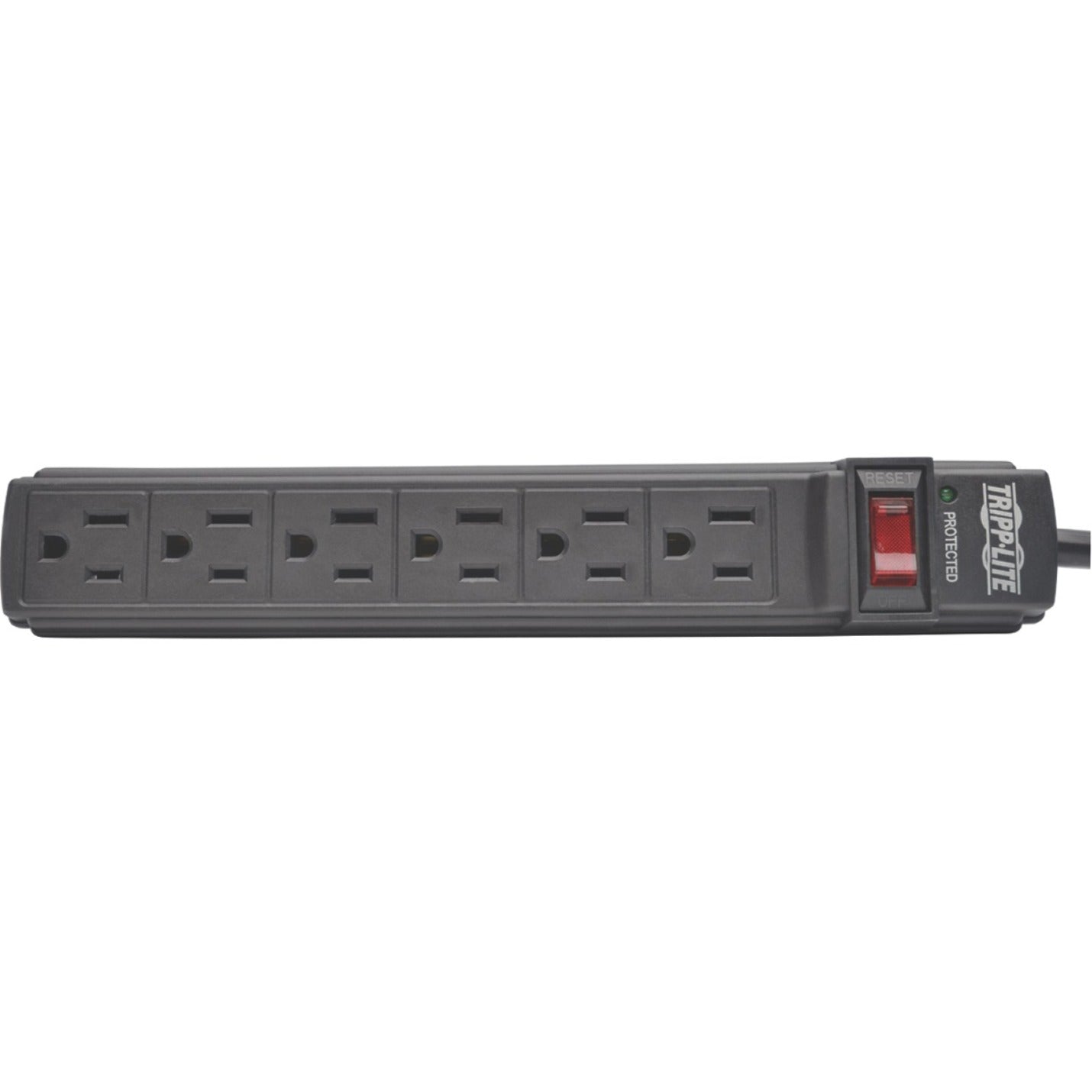 Tripp Lite PS66B Power It! 6-Outlet Power Strip 6 ft. Cord Black Housing 1875W 120V AC