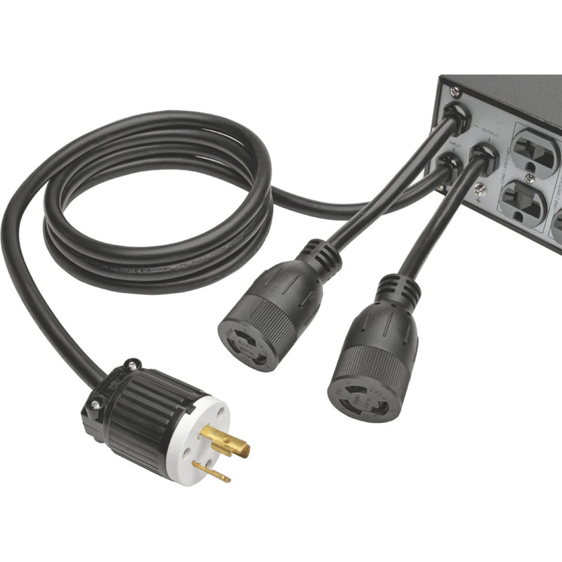 Power distribution cables with locking connectors for the UPS system