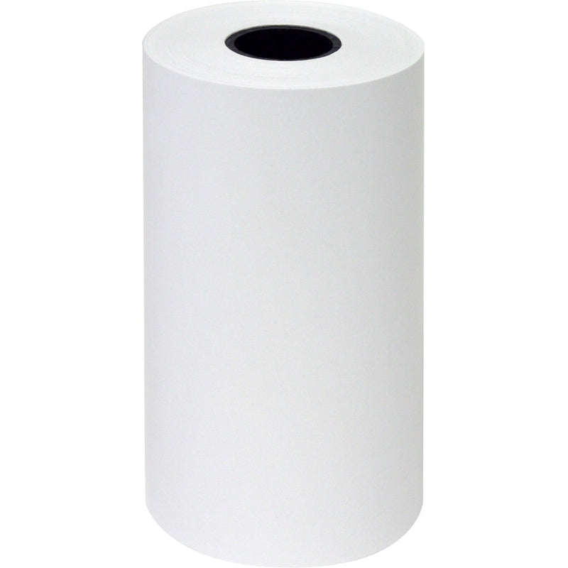 Single roll of Brother Premium Receipt Paper showing 4-inch width and bright white finish