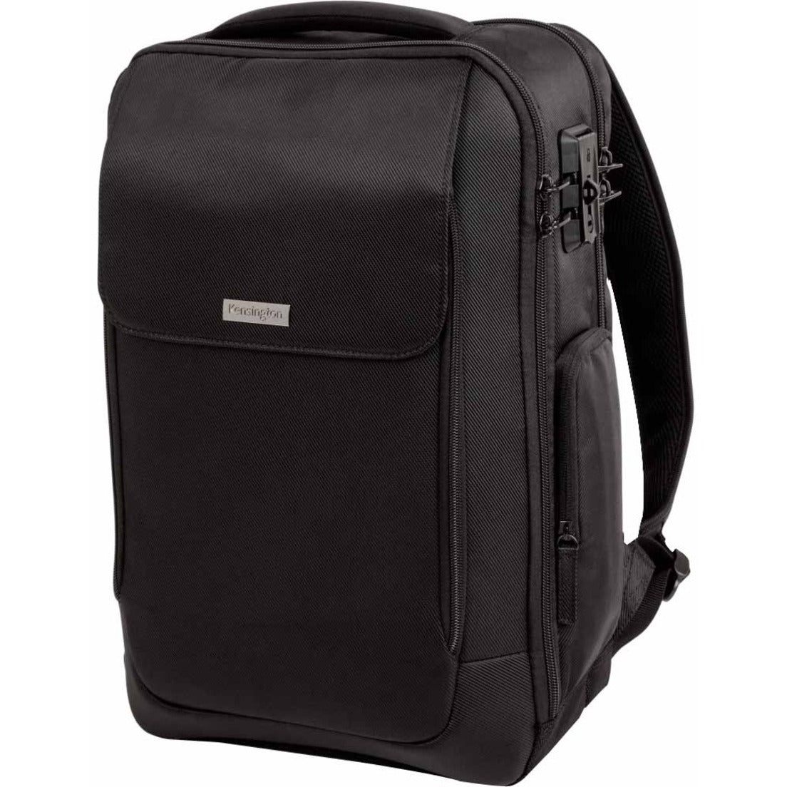 Kensington K98617WW SecureTrek 15.6" Lockable Laptop Backpack, Puncture Resistant Zipper, Black