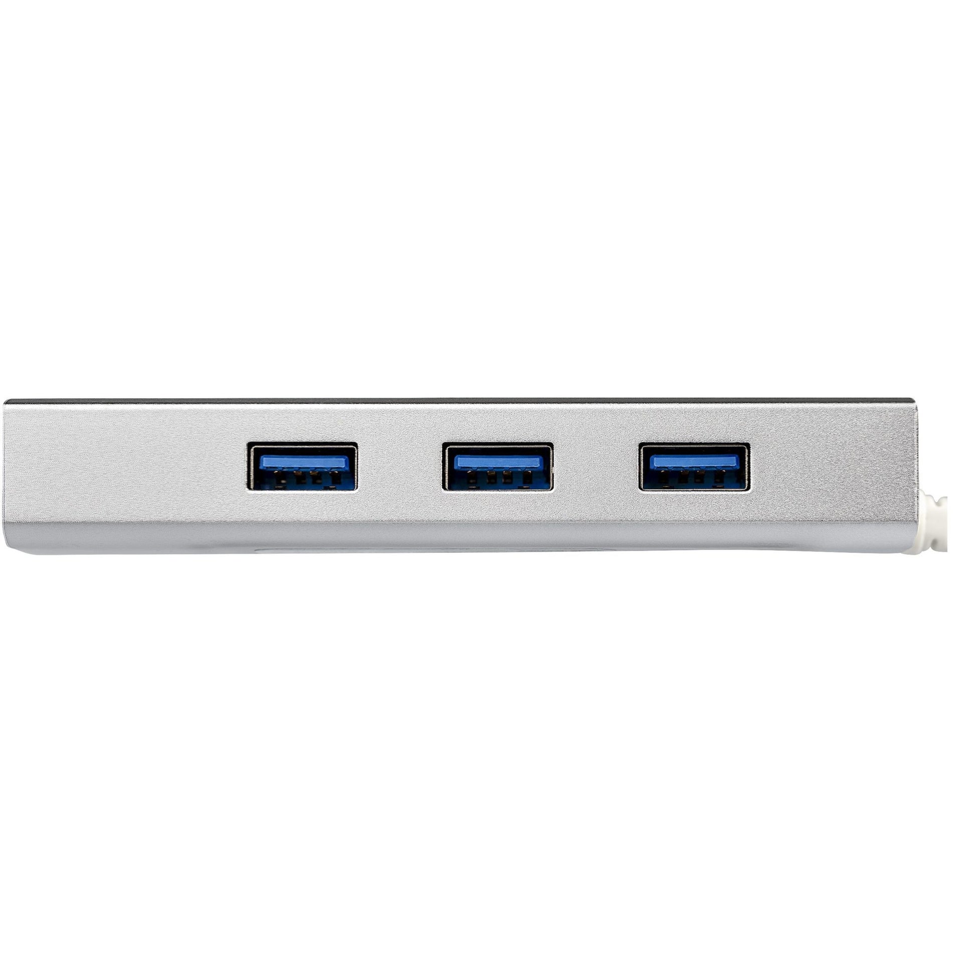 StarTech.com ST3300G3UA 3-พอร์ตพกพา USB 3.0 ฮับบวก Gigabit Ethernet อะลูมิเนียม USB ฮับพร้อมอะแดปเตอร์ Gigabit Ethernet