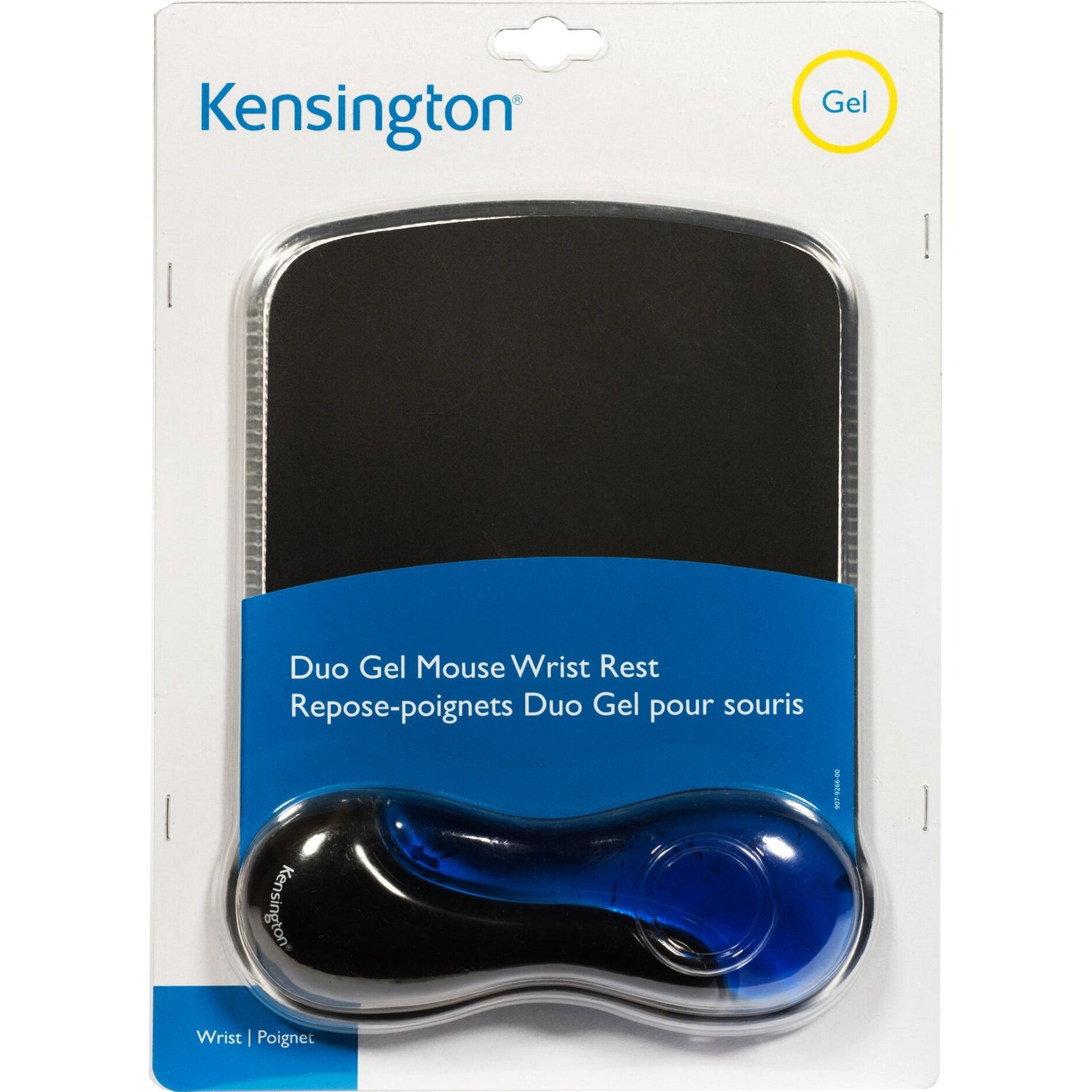 Kensington K62401AM Duo Gel Mouse Pad Wrist Rest - Blue, Ventilated, Soft, Easy to Clean