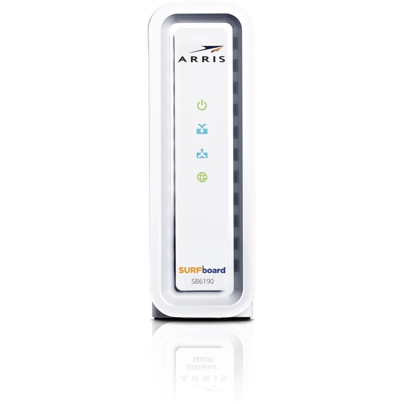 SURFboard 1000031 Cable Modem SB6190 DOCSIS 3.0 - White, High-Speed Internet Connection for Home and Office