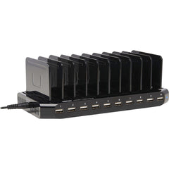 تريپ لايت U280-010-ST شاحن USB 10-port مع تخزين مدمج، شحن سريع لجهاز iPad، هاتف ذكي، جهاز لوحي، دفتر محمول