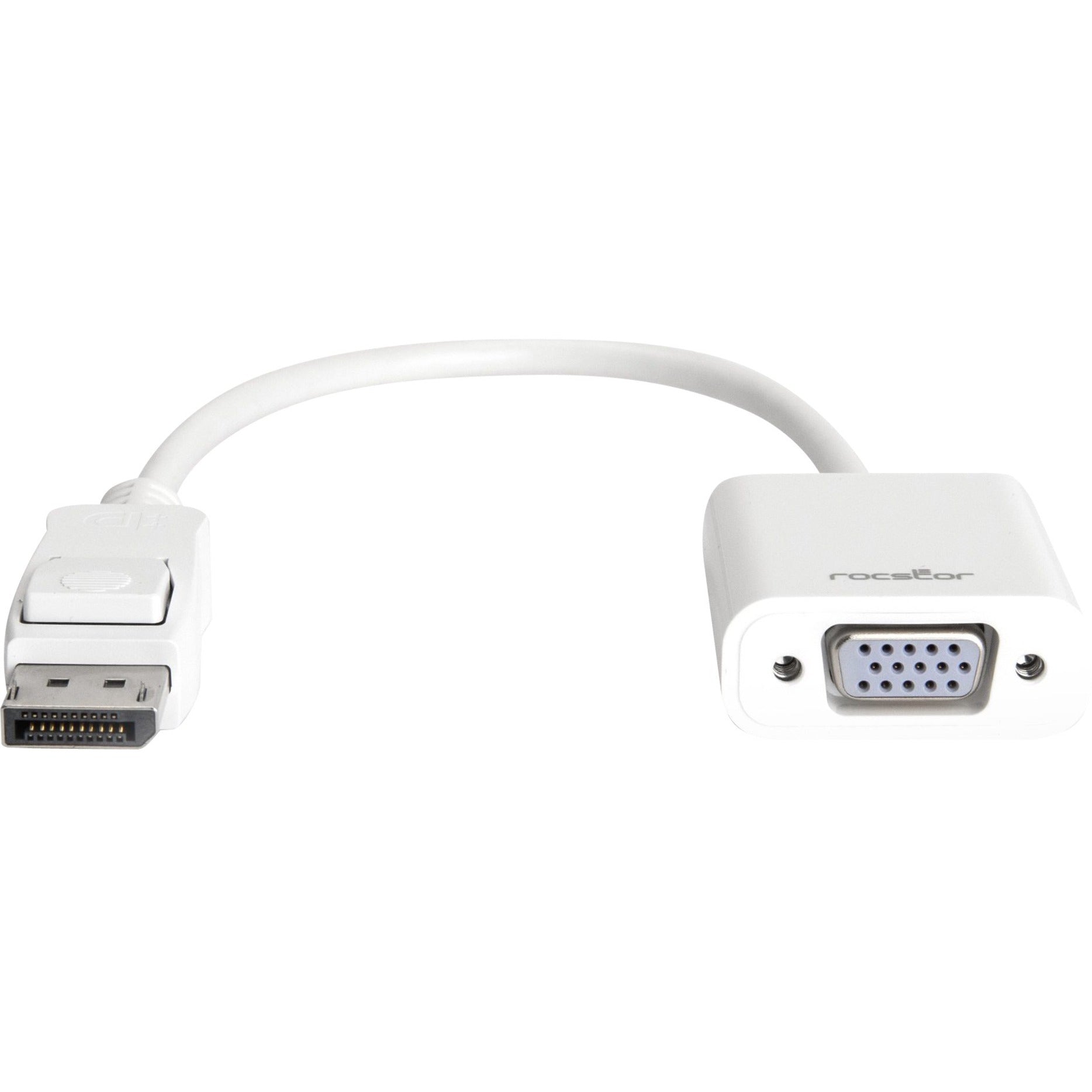 Rocstor Y10A102-W1 DisplayPort to VGA Video Adapter Converter, Connect Your DisplayPort Device to a VGA Monitor