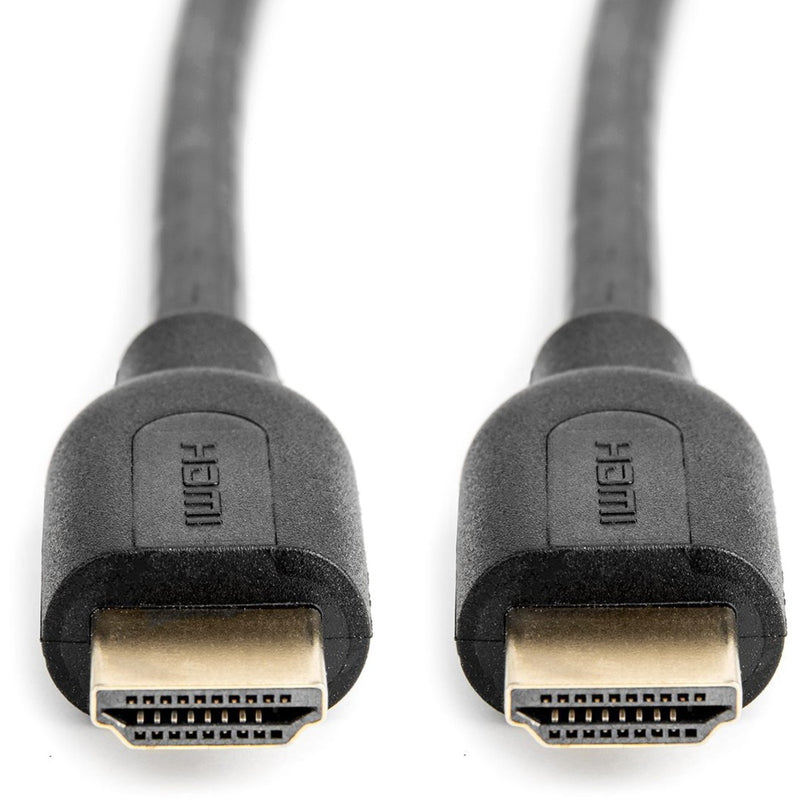 Detailed view of HDMI connector construction and branding