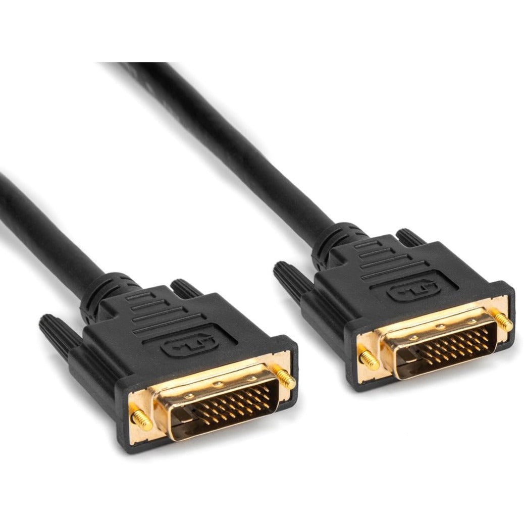 Rocstor Y10C109-B1 DVI-D Dual Link Display Cable (m/m) Black, Corrosion Resistant, 6 ft, 9.9 Gbit/s