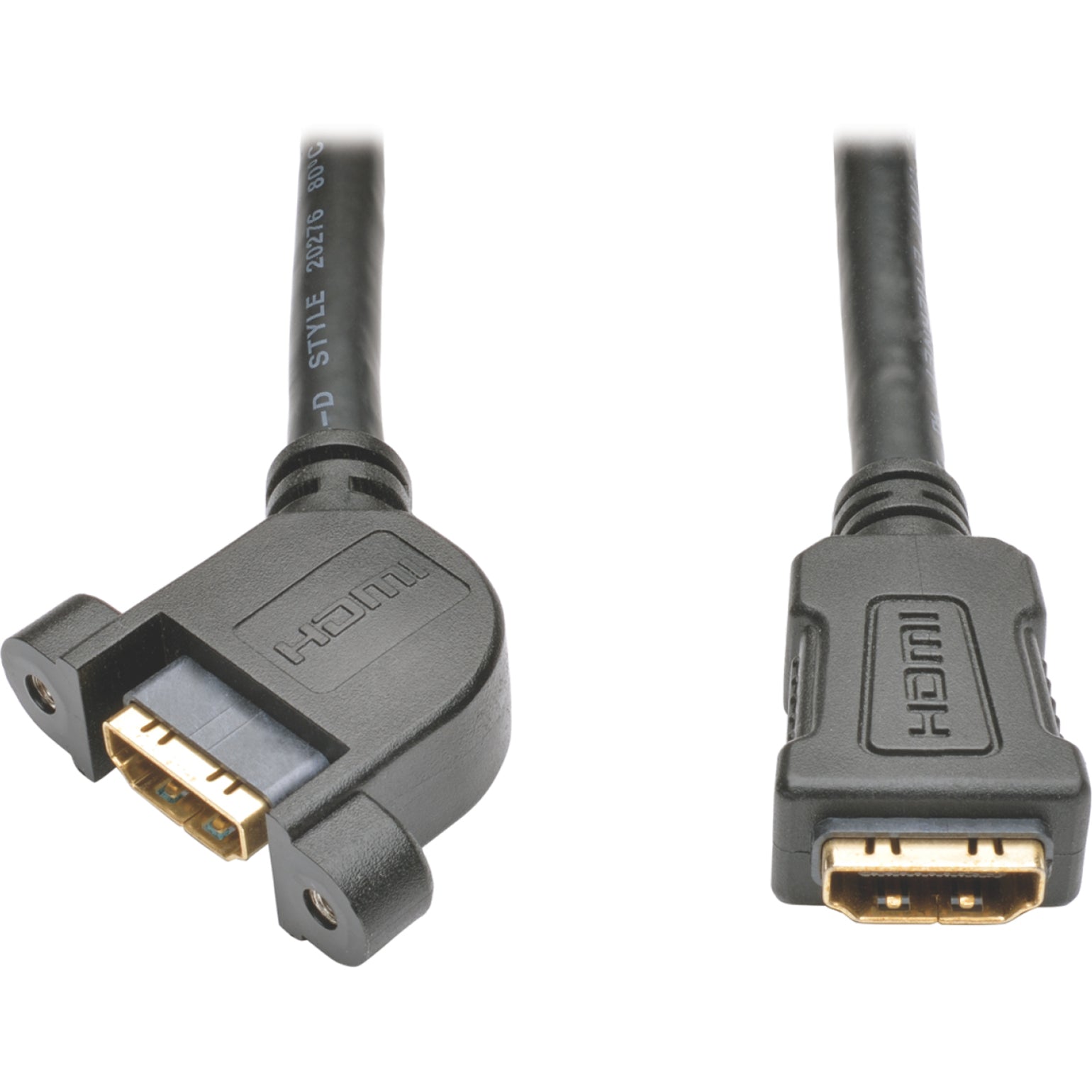 Tripp Lite P569-001-FF-APM Câble HDMI à Monture de Panneau Haute Vitesse 1 pi Moulé Avec Protection Contre les Tensions Flexible Résistant à la Corrosion