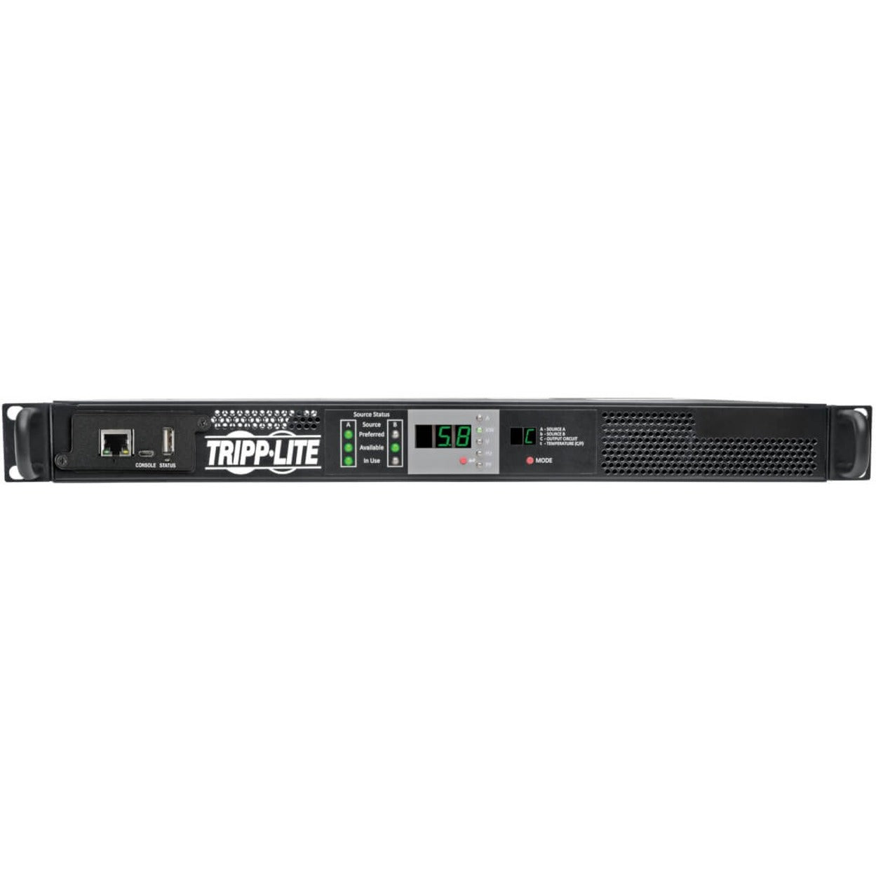 Tripp Lite PDUMNH30HVAT 5.8kW Single-Phase 208/240V ATS/Monitored PDU Rack-Mountable 1U