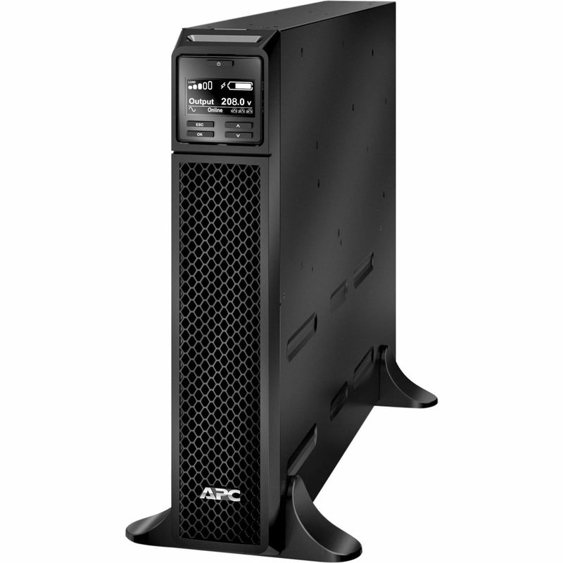 Angled view of APC Smart-UPS SRT 3000VA showing mounting versatility