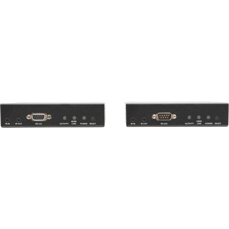 Top view of transmitter and receiver units showing control interfaces and status indicators