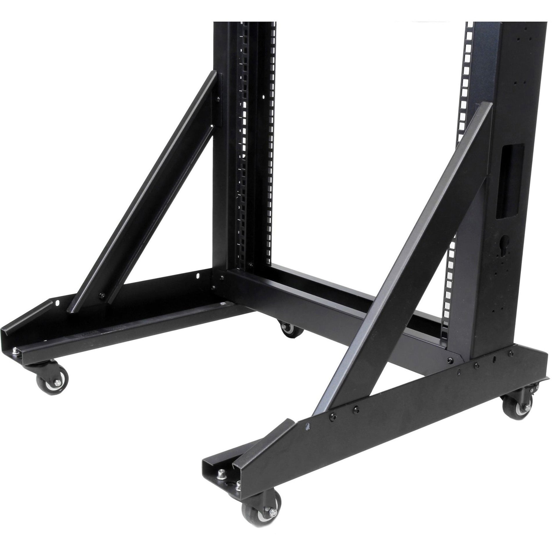 StarTech.com 2POSTRACK42 2-Post Server Rack with Sturdy Steel Construction and Casters, 42U