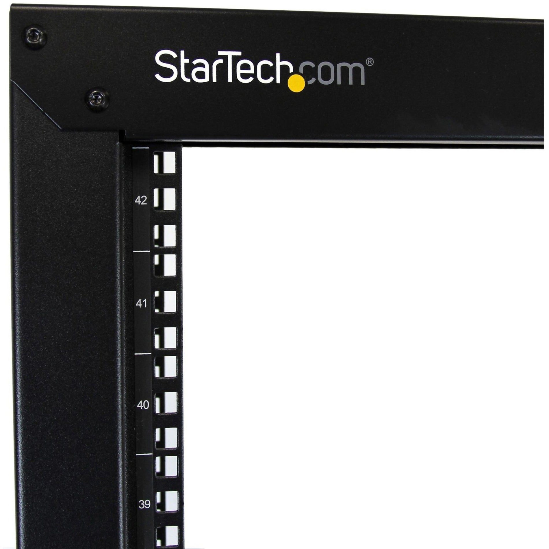 StarTech.com 2POSTRACK42 2-Post Server Rack with Sturdy Steel Construction and Casters, 42U