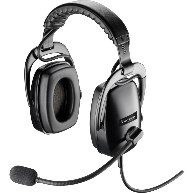 Plantronics SHR 2460-01 professional-grade binaural headset with noise-canceling boom microphone and circumaural ear cups