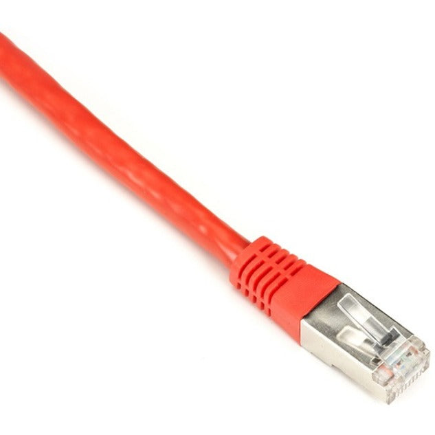 Close-up view of red Cat.6 network cable showing gold-plated RJ-45 connector and strain relief boot-alternate-image1