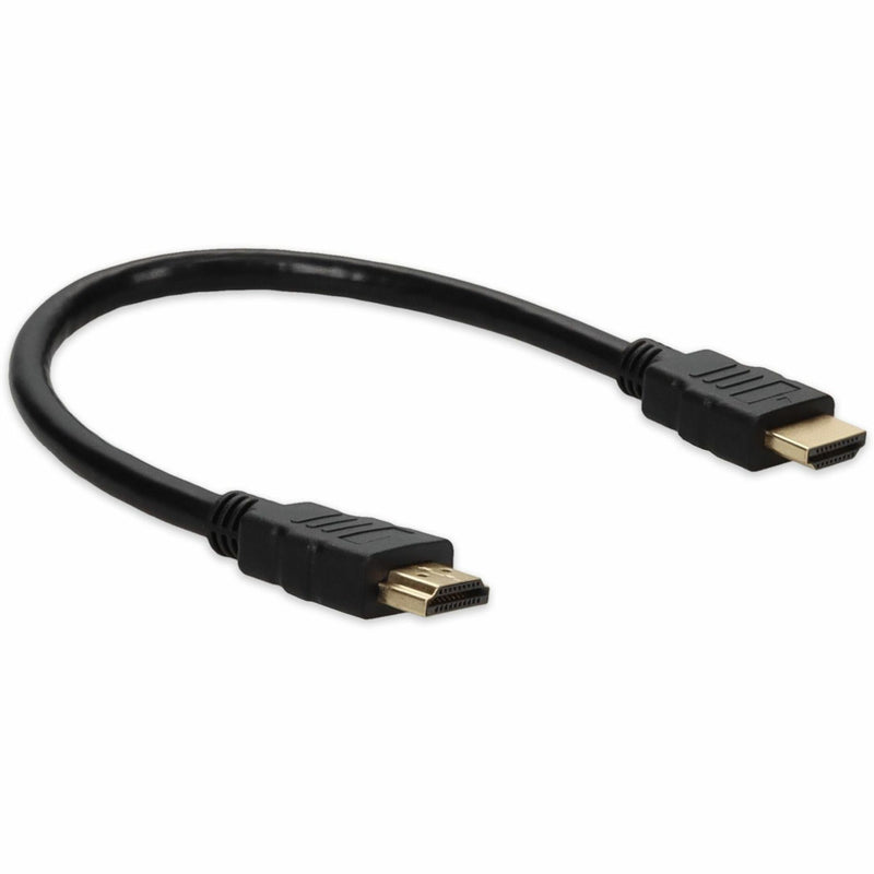 Angled view of HDMI cable showing compact design