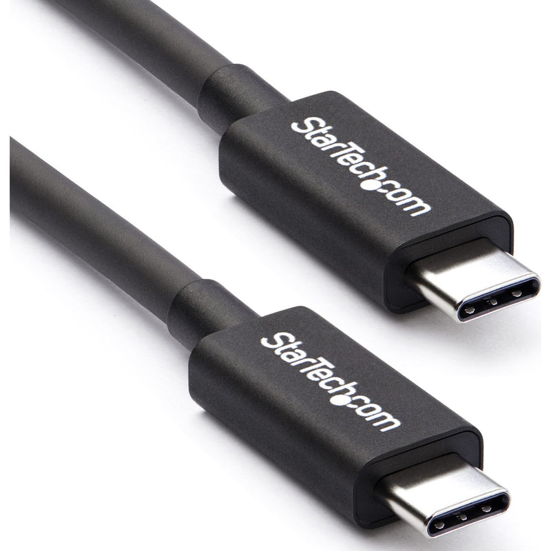 Close-up view of StarTech.com Thunderbolt 3 USB-C cable connectors showing premium build quality