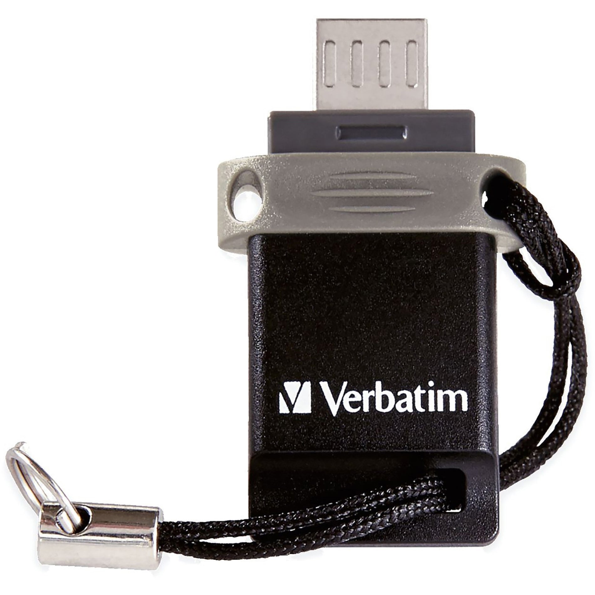 Verbatim 99140 Store 'n' Go Dual USB Flash Drive, 64GB, Black/Gray