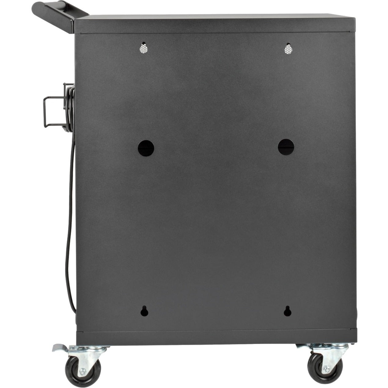 Close-up view of Tripp Lite CSC32AC charging cart side panel construction-alternate-image5