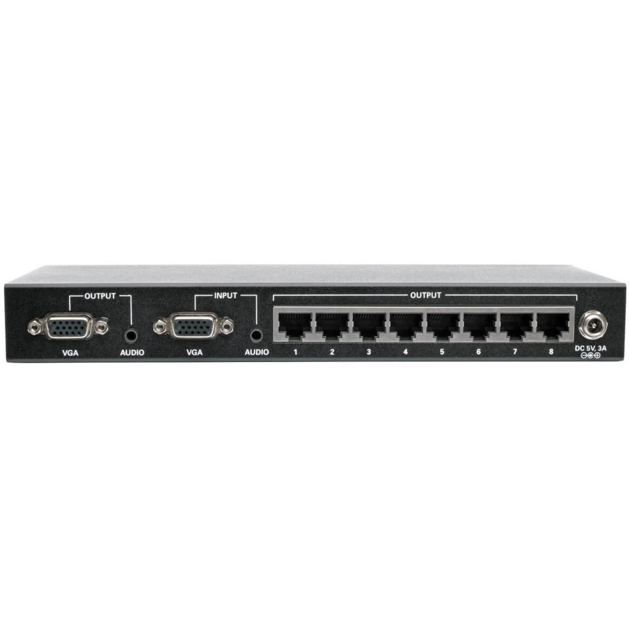 Tripp Lite B132-008A-2 8-Port VGA + Audio over Cat5/6 Extender Splitter TAA konform 1920 x 1440 Auflösung 1 Jahr Garantie