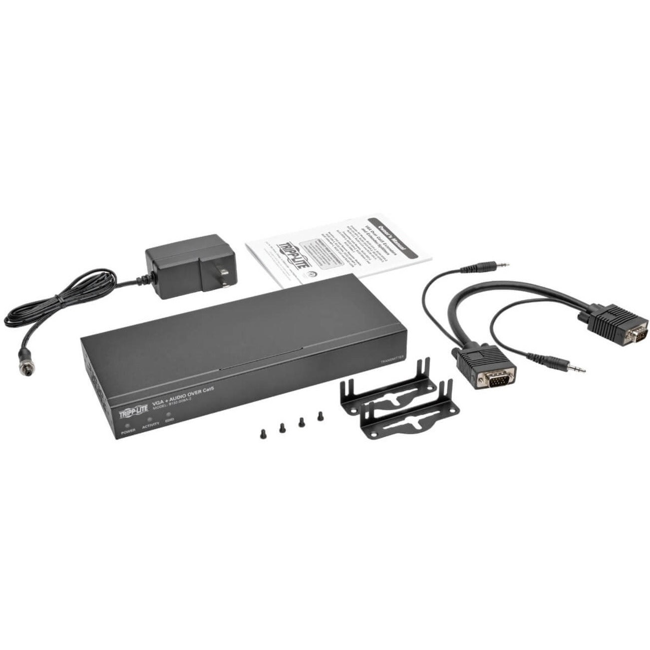 Tripp Lite - Diviseur/extendeur 8 ports VGA + audio sur Cat5/6 conforme à la norme TAA résolution de 1920 x 1440 garantie d'un an