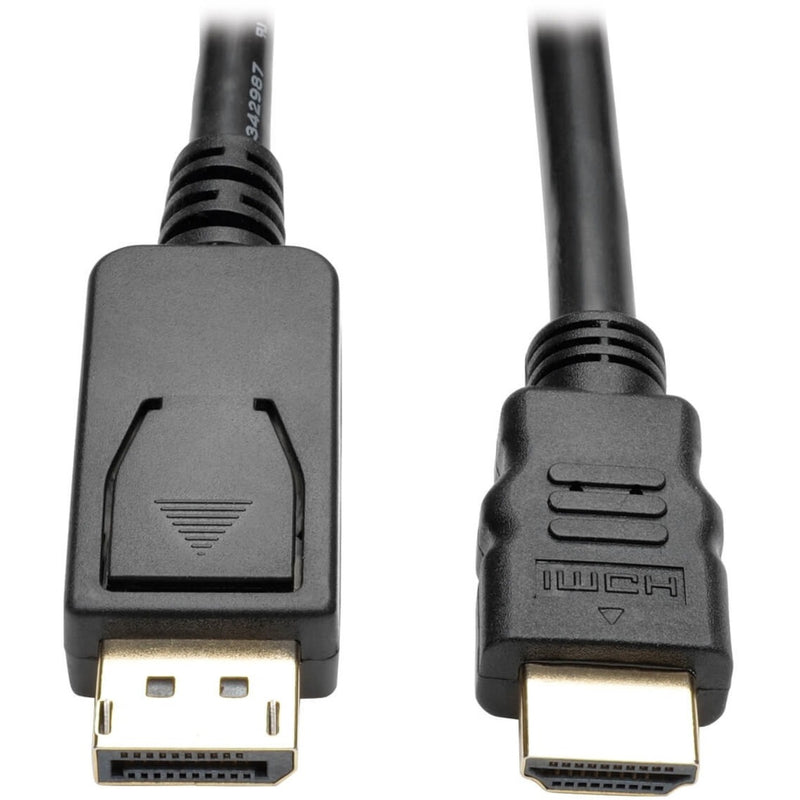 Close-up view of DisplayPort and HDMI connectors showing gold-plated contacts and robust construction