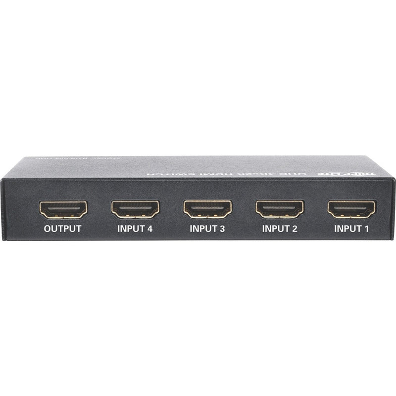 Rear view of HDMI switch showing all input and output ports