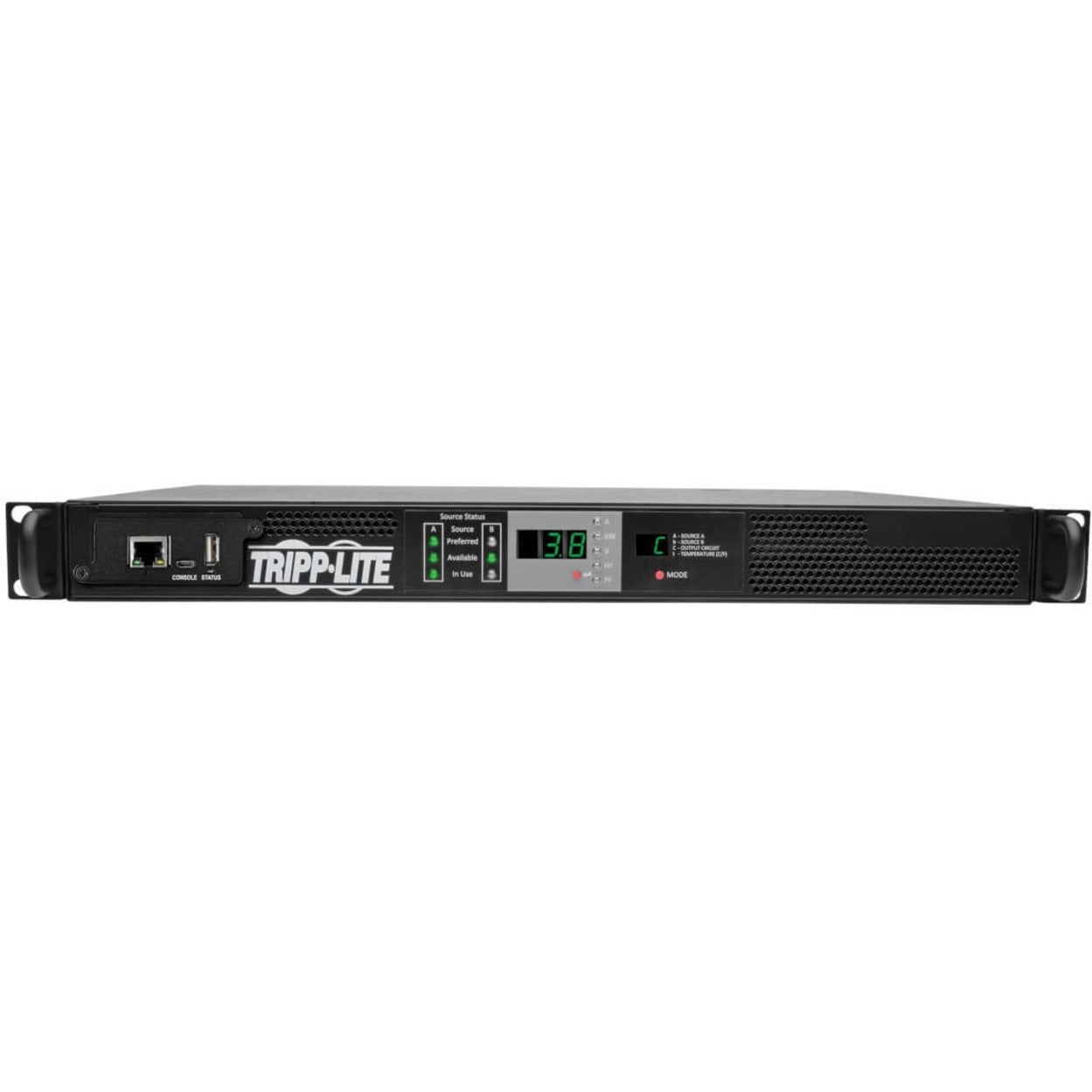 Tripp Lite PDUMNH20HVAT 1-Outlet PDU 3.3/3.8KW Single-Phase ATS/Monitored 20A 230V AC  ทริปไลท์ PDUMNH20HVAT 1-ช่อง PDU 3.3/3.8KW เฟสเดียว ATS/มอนิเตอร์ 20A 230V AC