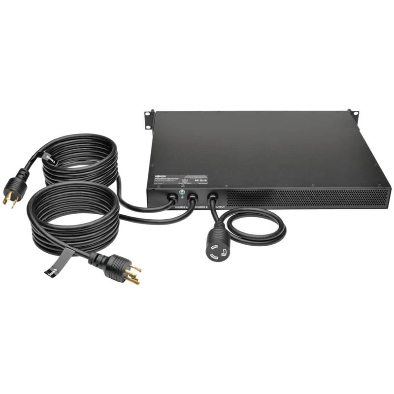 Full product view of Tripp Lite PDU with power cords and mounting accessories