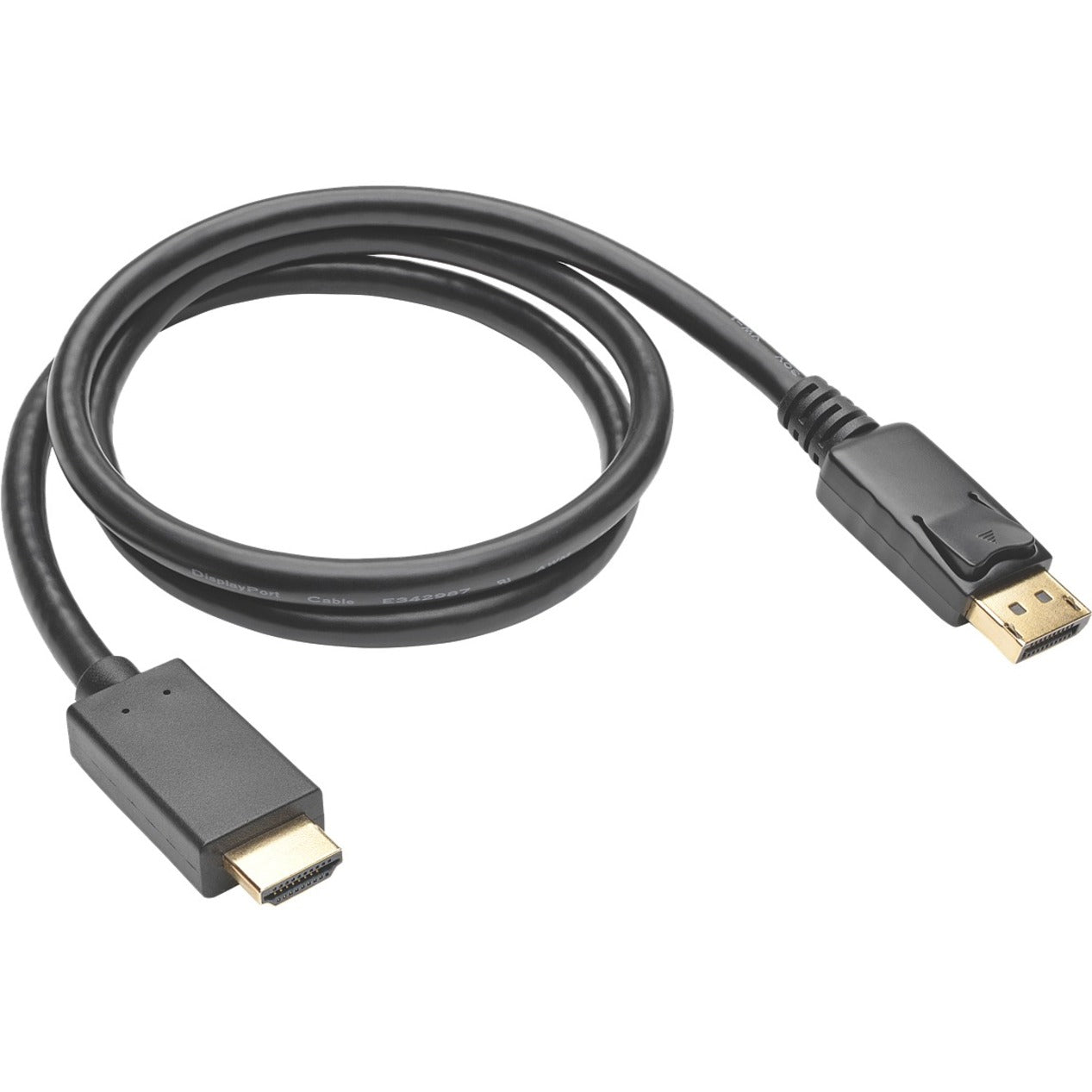 Tripp Lite P582-003-V2-ACT DisplayPort/HDMI Audio/Video Cable, 3 ft, Gold-Plated Connectors, 4K Resolution Support