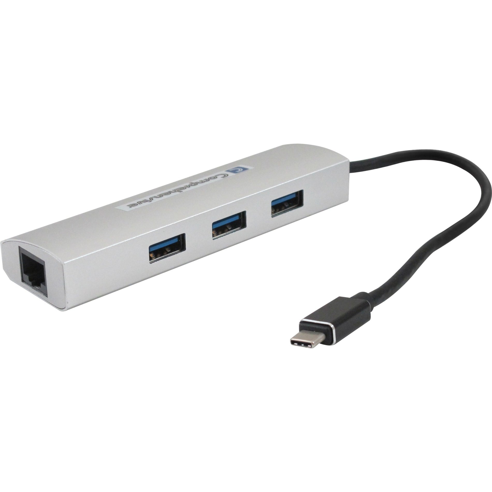 USB31-3HUB-RJ45 Hub USB 3.1 Tipe-C 3 Port USB 3.0 dengan Port Gigabit Ethernet Kompatibel PC/Mac