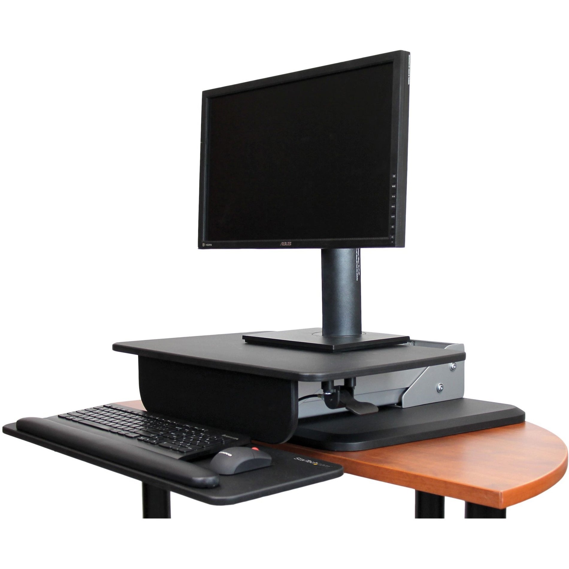 StarTech.com ARMSTS Sit-to-Stand Workstation - One-Touch Height Adjustment, Ergonomic Multipurpose Desktop Riser