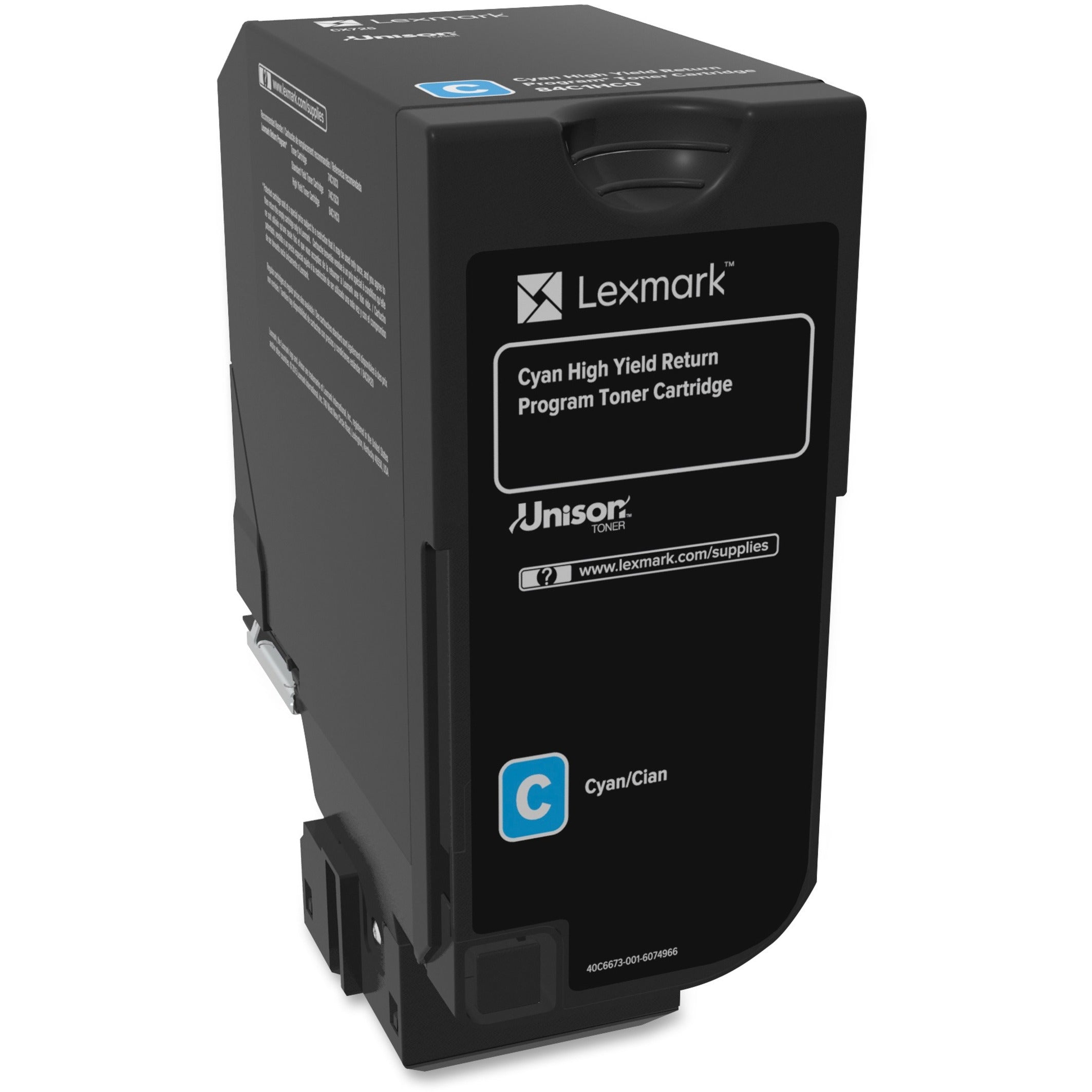 Lexmark Unison CX725 High Yield Cyan Toner Cartridge, 16,000 Pages, Laser Print Technology, Compatible with CX725de/dhe/dhte Printers - 84C1HC0 (Limited Warranty)