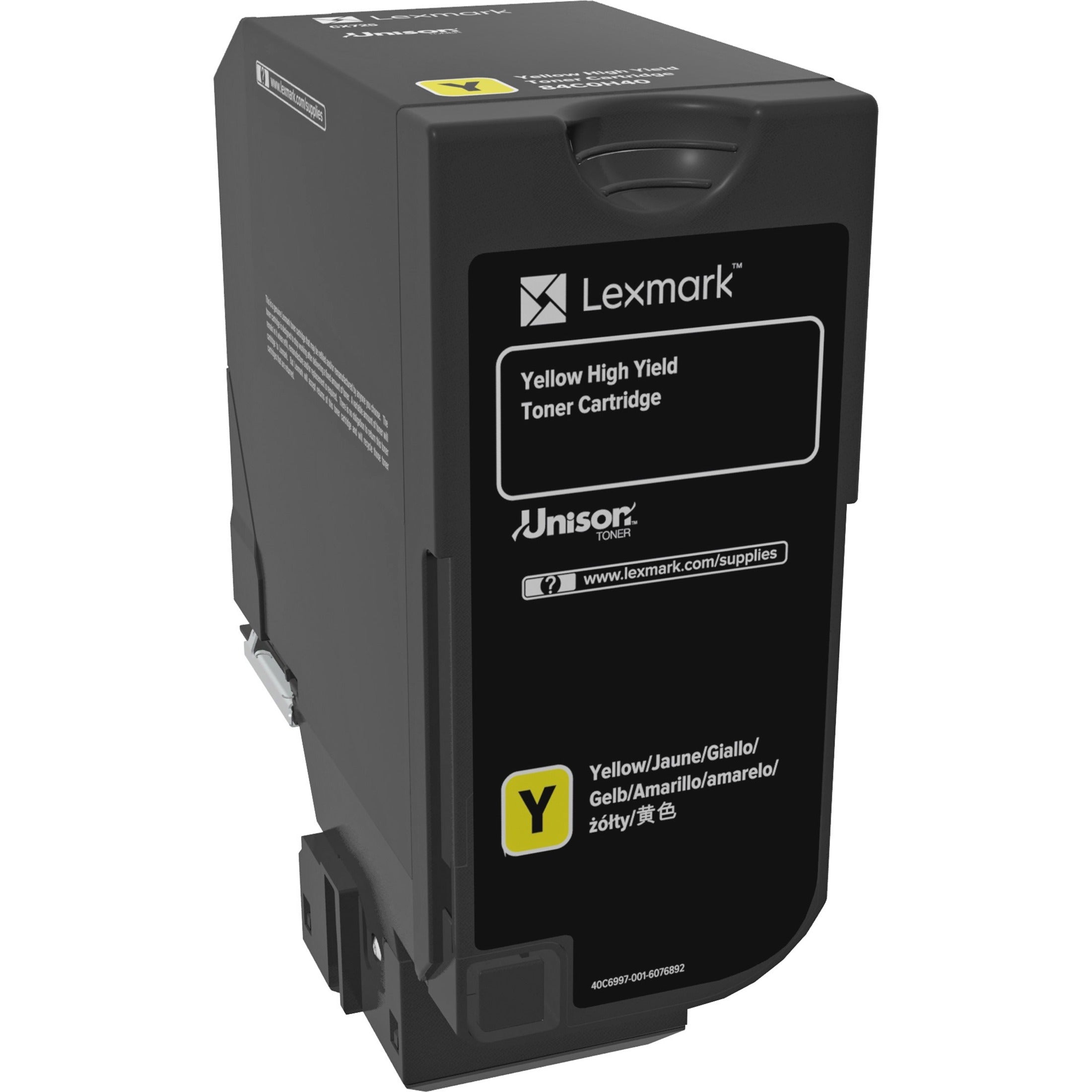 Lexmark 84C0H40 16K Yellow Toner Cartridge, High Yield for CX725