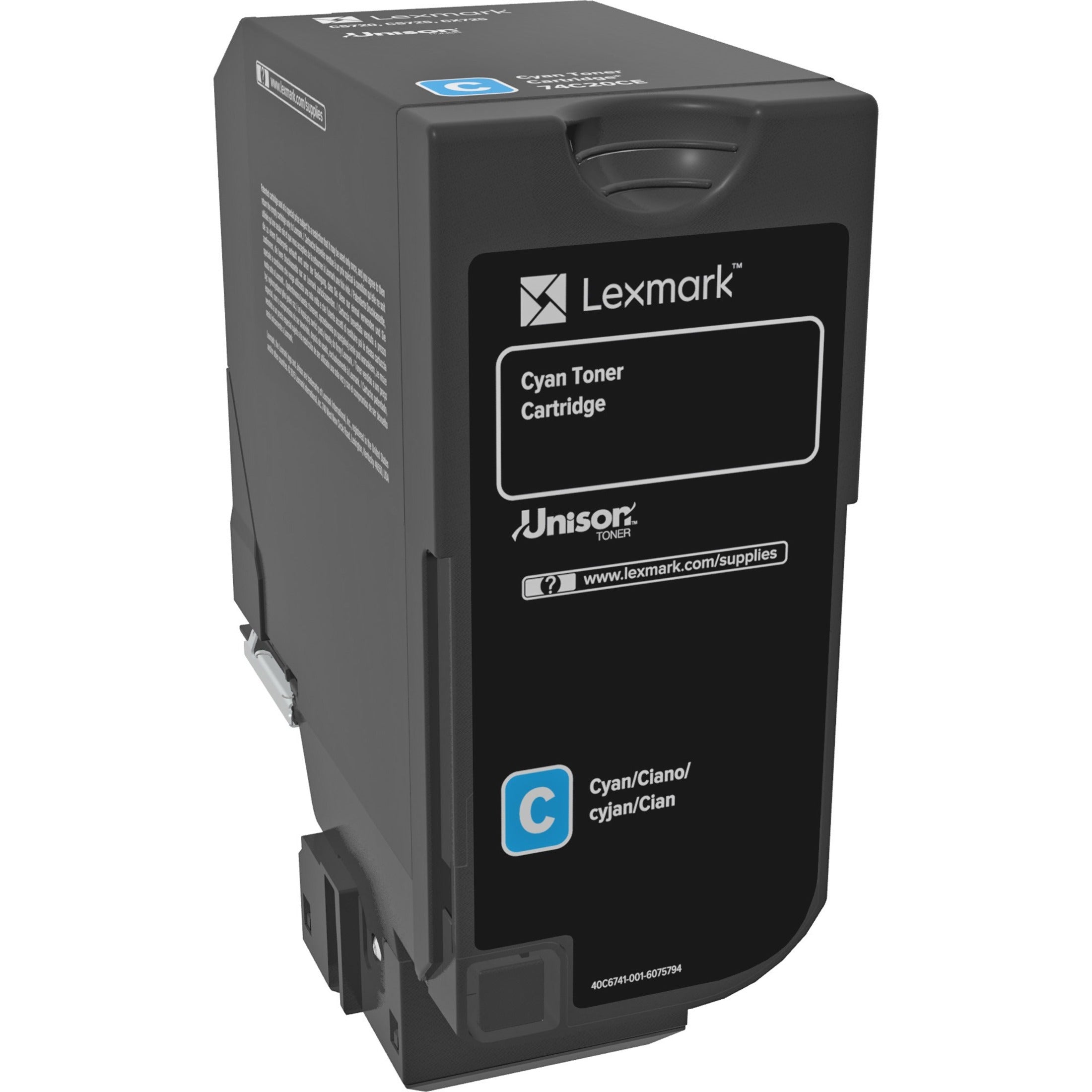 Lexmark 74C0S20 7K Cyan Toner Cartridge, for CS720, 7000 Pages Yield