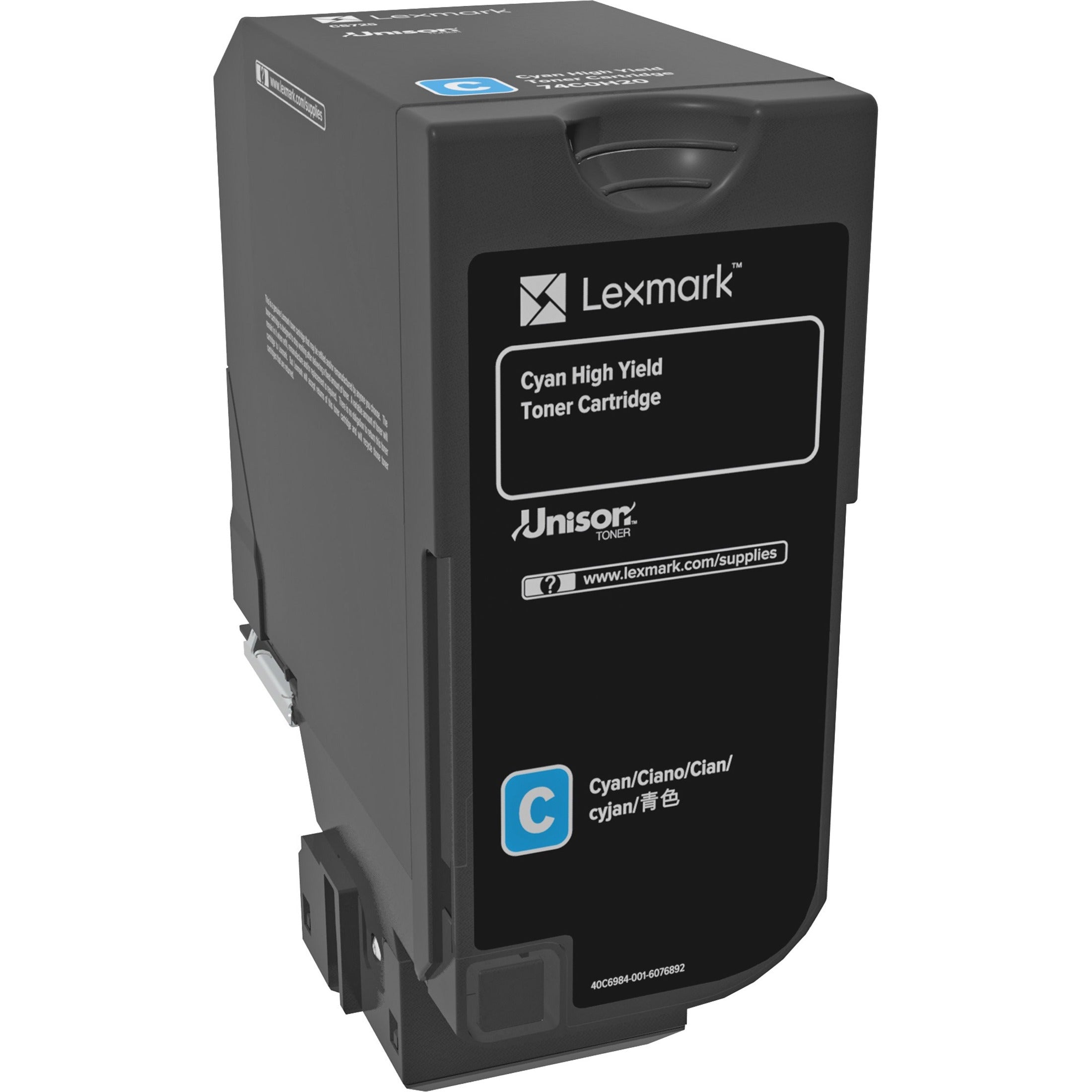 Lexmark 74C0H20 12K Ciano Toner Cartuccia Alta Resa Stampante Laser Compatibile