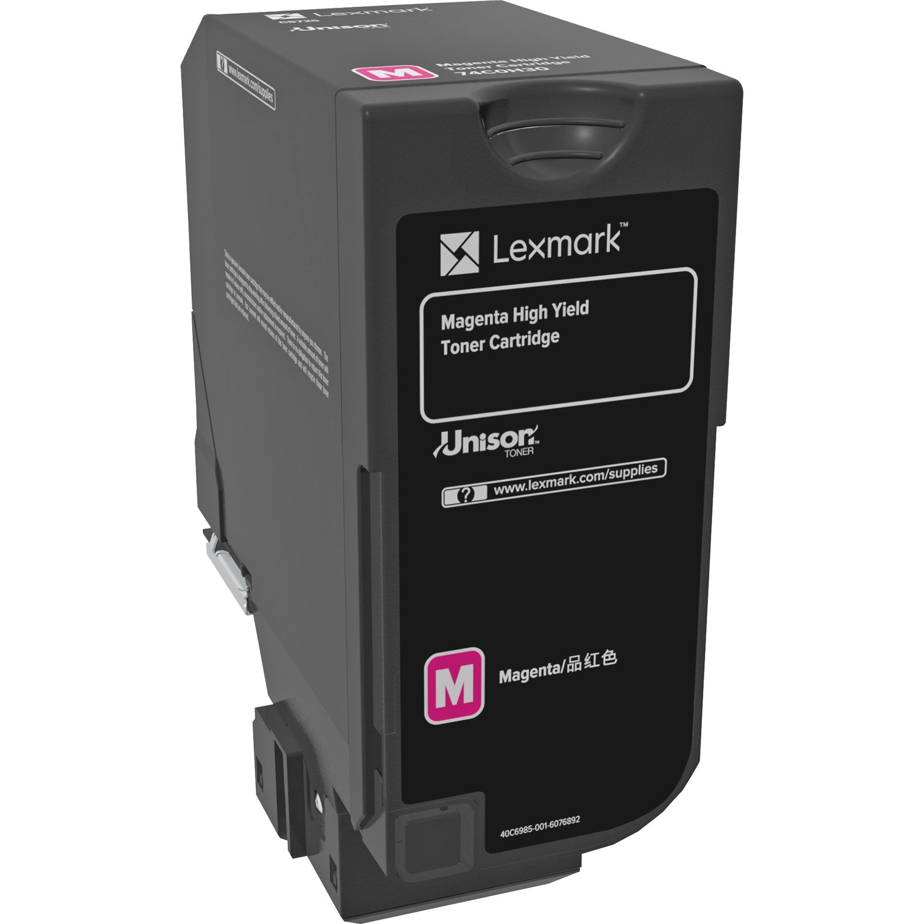 Lexmark 74C0H30 12K Magenta Toner Cartridge (CS725), High Yield, Laser Printing