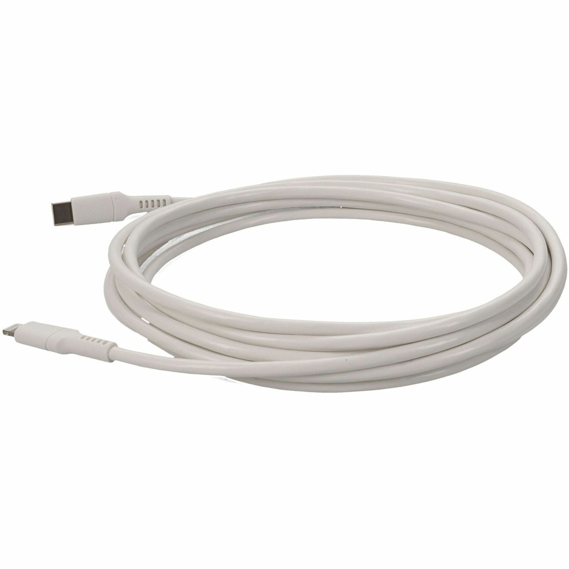 AddOn USBC2LGT1MW Lightning/USB Cable, 3.28 ft, White - Fast Data Transfer